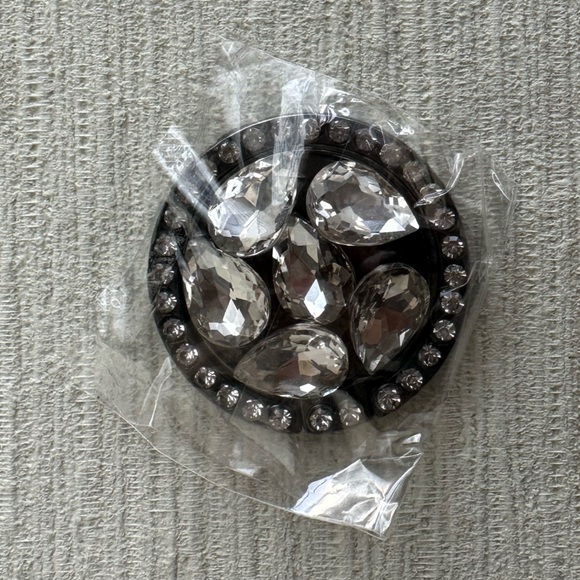 Phone stand/ Ring Jeweled Silver - Picture 2 of 5